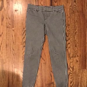 Gingham print ankle trousers
